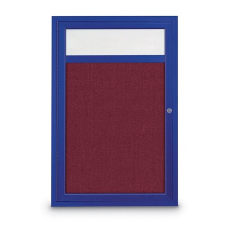 United Visual Products Slim Enclosed Corkboard, 30"x30", Gold Alum Frame/Cork UVEB3030-GOLD-CORK